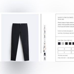 Zara slim fit stretch pants